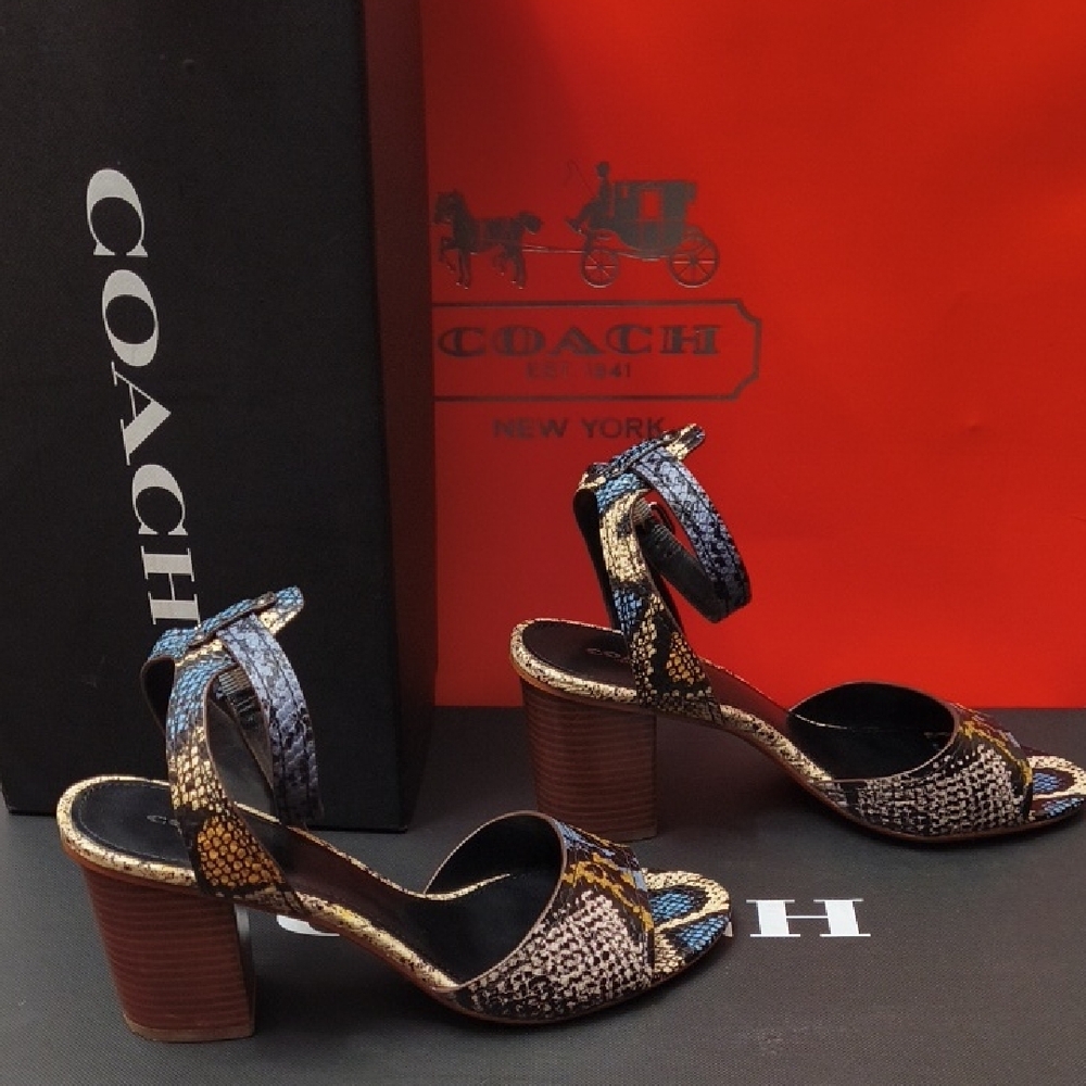 Coach Snake Pipher Heel No. Q8105 8.5B - Picture 9 of 10